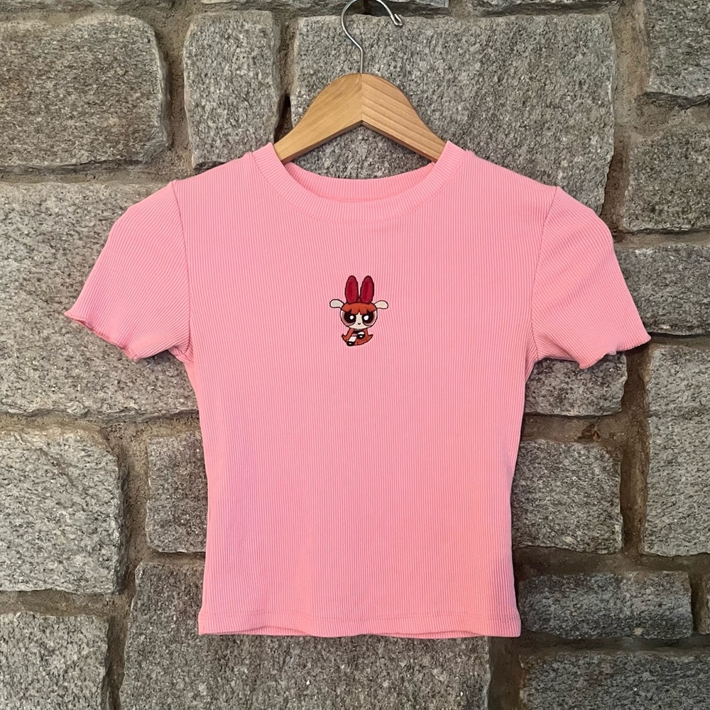 Powderpuff girls pink T-shirt from Bershka
